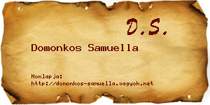 Domonkos Samuella névjegykártya